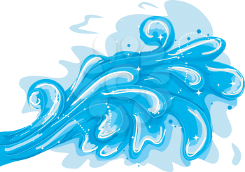 Illustration Featuring Giant Sea Waves