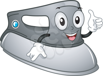 Mascot Illustration of an Iron