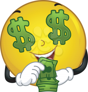 Illustration Featuring a Money-loving Smiley