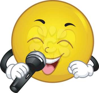 Illustration of a Singing Smiley
