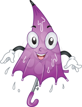 Mascot Illustration of an Umbrella