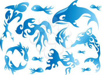 Illustration Featuring Flamy Sea Creature Designs