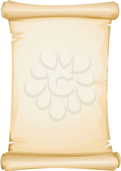 Royalty Free Clipart Image of a Blank Scroll