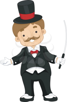 Royalty Free Clipart Image of a Circus Trainer