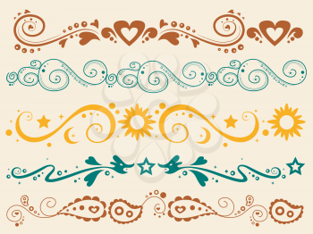 Royalty Free Clipart Image of a Scrolls