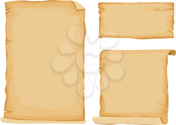 Royalty Free Clipart Image of Old Scrolls