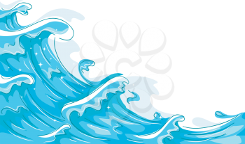 Royalty Free Clipart Image of Waves