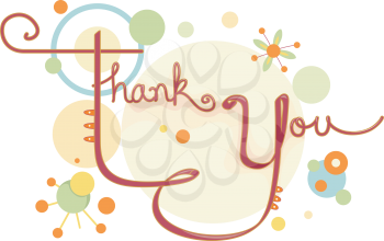 Royalty Free Clipart Image of a Thank You