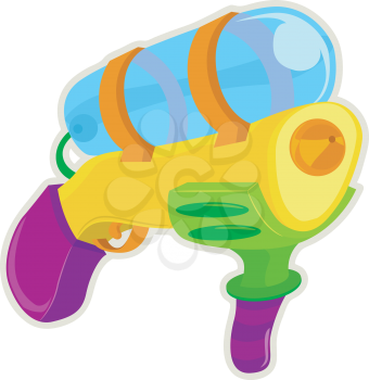 Royalty Free Clipart Image of a Toy Water Gun