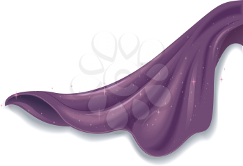 Royalty Free Clipart Image of a Purple Fabric