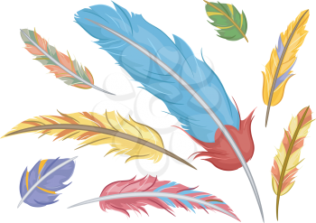 Royalty Free Clipart Image of Feathers