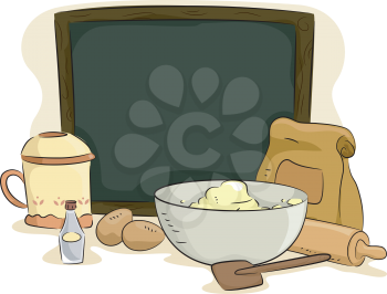 Royalty Free Clipart Image of Baking Supplies