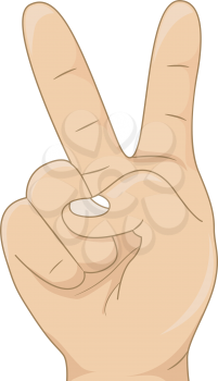 Royalty Free Clipart Image of Two Fingers
