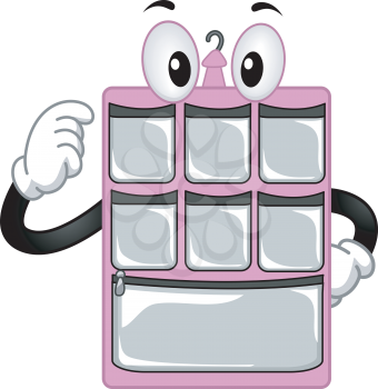 Royalty Free Clipart Image of a Closet Organizer