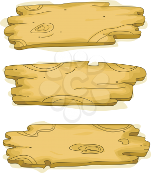 Royalty Free Clipart Image of Wooden Signs