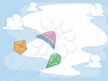 Royalty Free Clipart Image of Kites