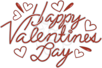Royalty Free Clipart Image of Happy Valentines Day