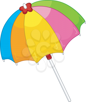 Royalty Free Clipart Image of a Beach Umbrella