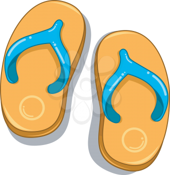 Royalty Free Clipart Image of Flip Flops