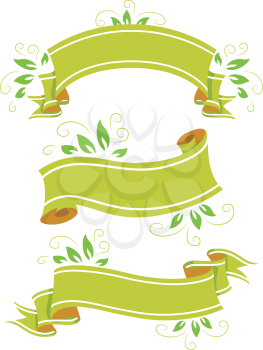 Illustration of Green Blank Eco-Banners