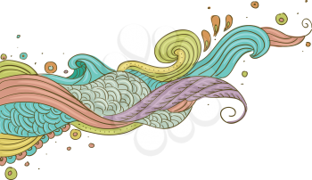 Abstract Illustration Featuring Colorful Swirls