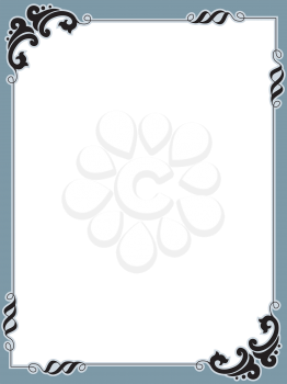 Illustration of a Frame with an Classic Flourish