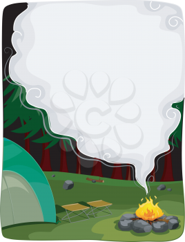Background Illustration Featuring a Bonfire Emitting a Thick Smoke