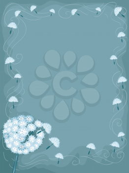 Background Illustration Featuring Dandelion Seeds Flying Around