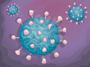 Illustration Featuring Clusters of Rotavirus
