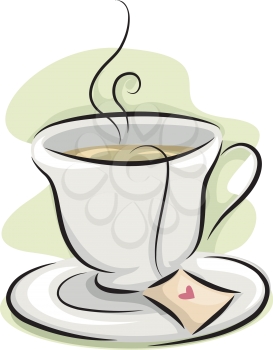 Illustration Featuring a Hot Cup of Tea
