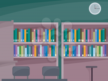 Illustration Featuring a Personal Library Filled with Different Books