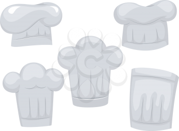 Illustration Featuring Different Chef Hats