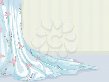 Illustration of a Fabric with a Shabby Chic Design