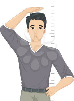 Illustration of a Guy Despairing Over His Height