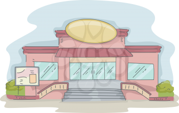 Illustration Featuring a Cafe Operating Inside a Supermarket