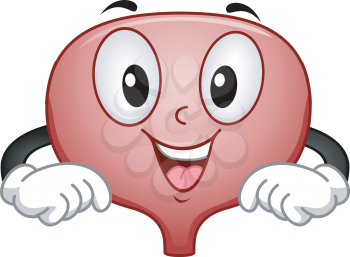 Mascot Illustration Featuring a Happy Bladder