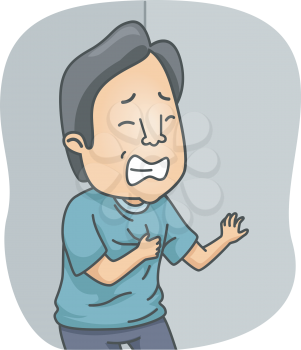 Illustration Featuring a Man Having a Heart Attack