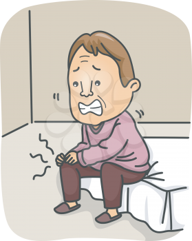 Illustration of a Man Having Joint Pains