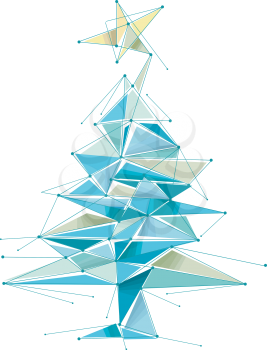 Abstract Illustration Featuring a Christmas Tree