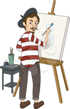 Illustration Featuring a French Painter