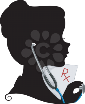 Illustration Featuring the Silhouette of a Doctor