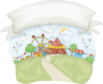 Banner Illustration of a Typical Traveling Carnival