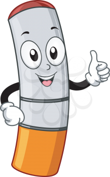 Mascot Illustration of an Electronic Cigarette
