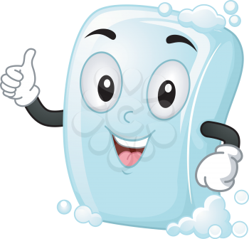 Mascot Illustration of a Soap Giving a Thumbs Up