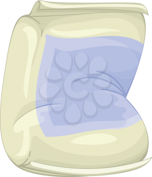 Illustration of an Unmarked Sack of Bread Flour
