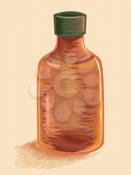Illustration of a Medicine Bottle That Has Ran Out of Tablets