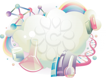 Abstract Illustration Featuring Science Related Items