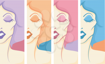 Panel Illustration of a Drag Queen in Full Make Up and Costume