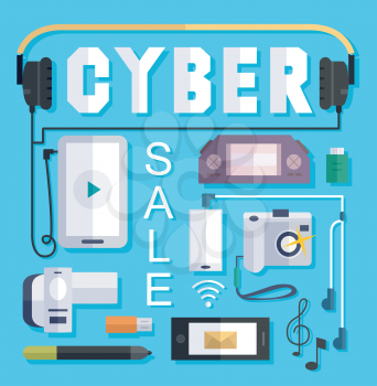 Illustration Featuring a Cyber Sale Poster