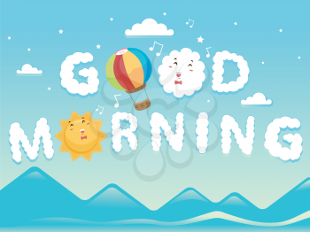 Typography Illustration Featuring a Bright Morning